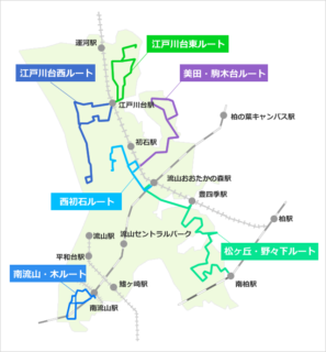 流山グリーンバス路線図